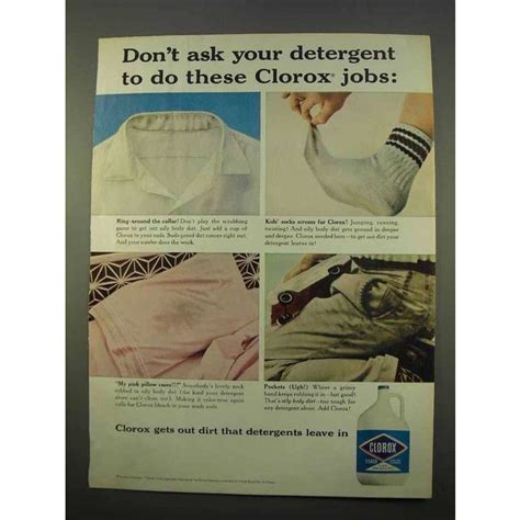 1963 Clorox Bleach Ad Dont Ask Detergents To Do Job On Ebid Ireland 159198899