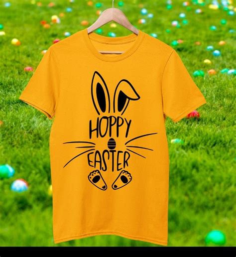 Hoppy Easter Bunny Happy Easter T Shirt Kids Childrens Cute Etsy Uk