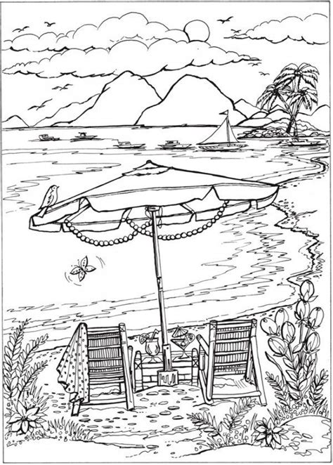 It's time to print them out, sit down and color for a bit…just relax and make something pretty! Download: Beach Scene Coloring Page | Summer coloring ...