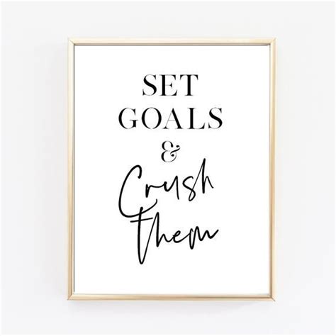 Set Goals And Crush Them Entrepreneur Poster Entrepreneur Etsy