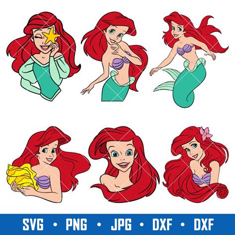 Ariel Little Mermaid Bundle Svg Ariel Svg Mermaid Svg Dis Inspire