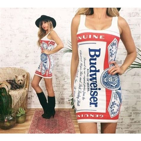 Budweiser Dresses S Budweiser Official Mini Dress Bodycon Beer S M Festival Poshmark