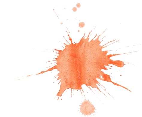 12 Orange Watercolor Splatter Png Transparent