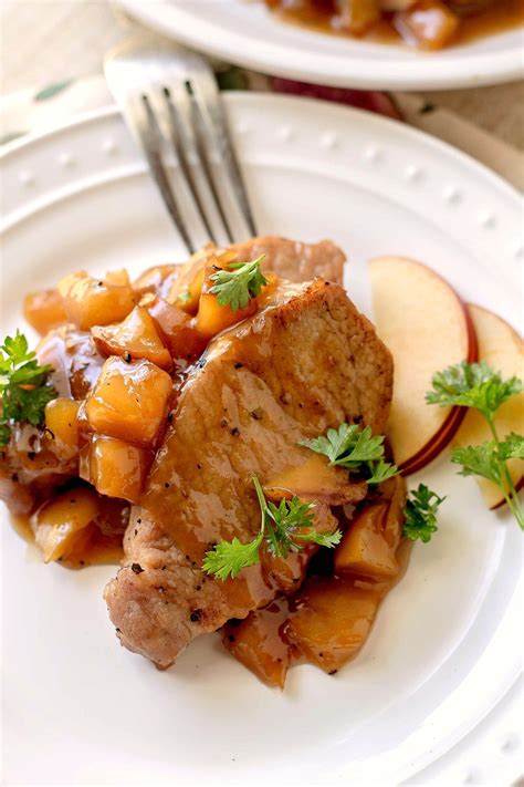Pork blade chops are usually cut thick and are are more marbled with fat than other cuts of chops. Pork Chops and Apples - This delicious dinner of boneless pork chops paired with apples will ...