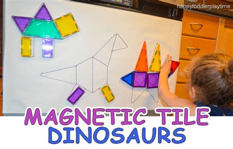 Magnetic Tile Dinosaurs Happy Toddler Playtime