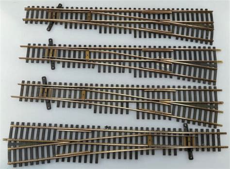 Lot Of 4 Atlas Ho Scale Code 100 Brass 6 Turnouts 3 Rh And 1 Lh 115