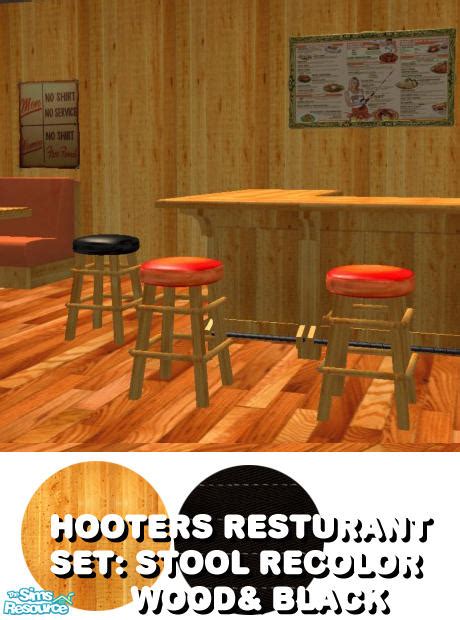 The Sims Resource Hooters Resturant Black Stool