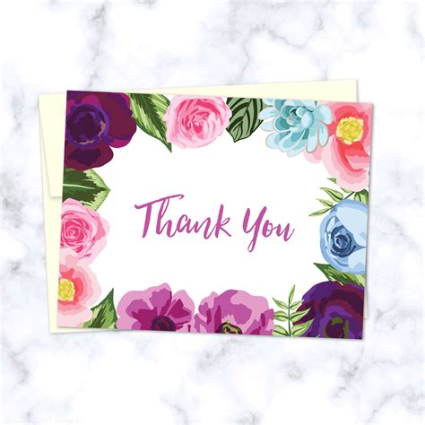 Maybe you would like to learn more about one of these? Floral Border Thank You Greeting Card - Wonderment Paper Co.