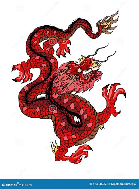 Red Dragon Is Magical Creatures Known In Chinese And Western Literature