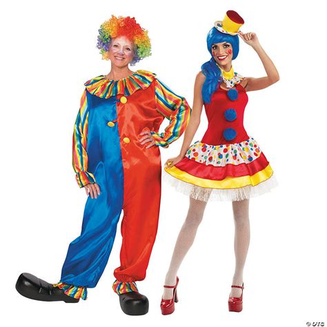 Adults Colorful Clown Couples Costumes Oriental Trading