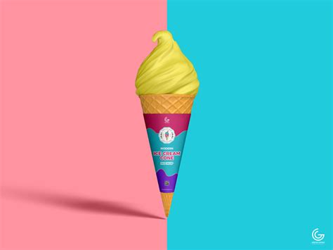 Download Free Modern Ice Cream Cone Mockup - Graphic Google - Tasty ...