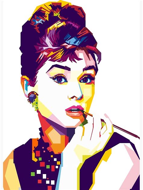 Audrey Hepburn Pop Art Poster By Nubiidesign Redbubble
