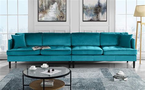 Free 2 Day Shipping Buy Mid Century Modern Extra Large Velvet Sofa