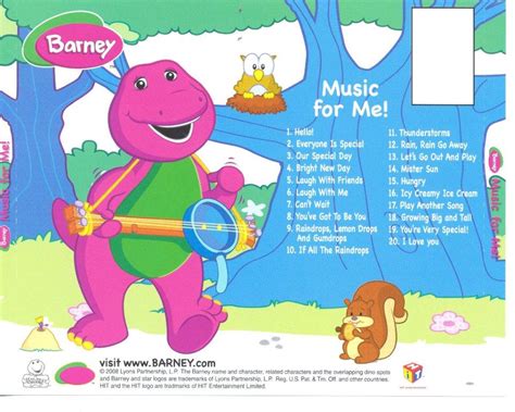 Barney Music For Me Music Cd Personalized Story Books Canada
