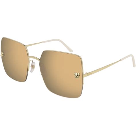 Cartier Gold Square Frameless Sunglasses Women Square Sunglasses