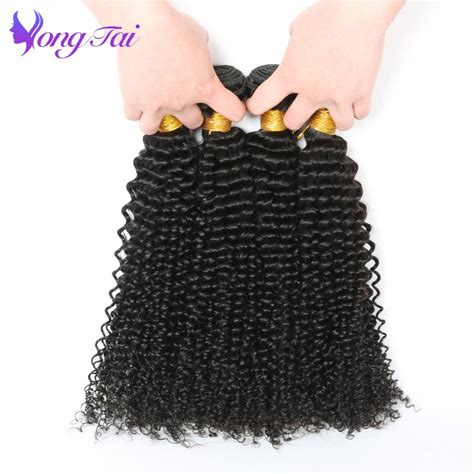 Chinese Kinky Curly Remy Human Hair Weaves 5pcslot 100 Deals Natural