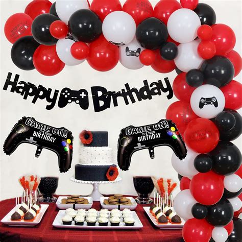 Buy Video Game Birthday Party Supplies For Boys Red Black Balloon