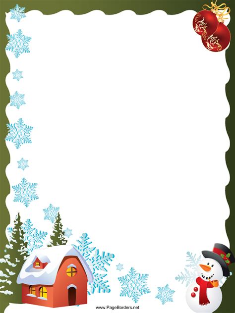 Free Printable Christmas Paper Borders