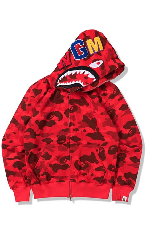 Bape Hoodie Shark Camo Mens Jacket Full Zip Up Etsy