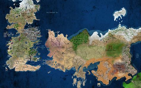 Download Game Of Thrones Map Blue Aesthetic Known World Wallpaper