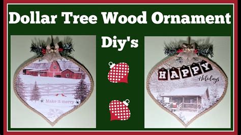 Dollar Tree Wood Ornament Diys 🎄 Very Easy Project So Many