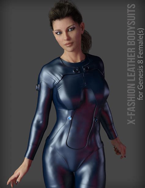 X Fashion Leathers Bodysuit For Genesis Females Daz D