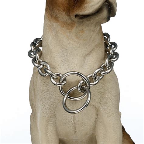 Large Gold Dog Collar 15mm Heavy Stainless Steel Fierce Dog Training