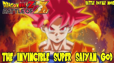 Here's a guide on how to unlock it. Dragon Ball Z: Battle of Z - The Invincible Super Saiyan God Goku (33-2 Battle Royale Mode ...