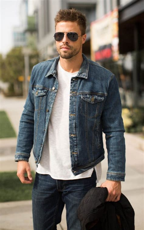 45 awesome jeans jackets ideas for men look cooler mens spring fashion mens fashion casual