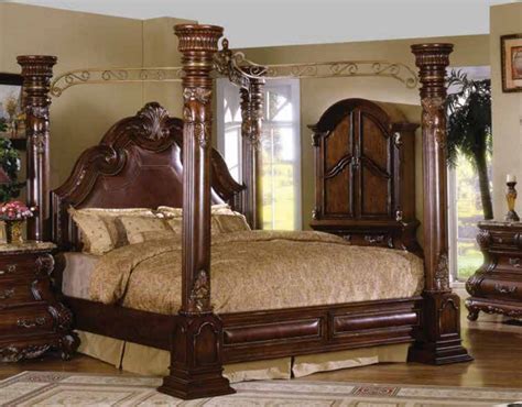 California King Canopy Beds Cherry Four Poster King Size Bed