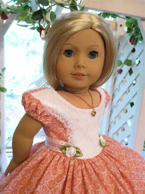 southern belle pink doll dress to fit your 18 american girl doll for civil war era pink doll