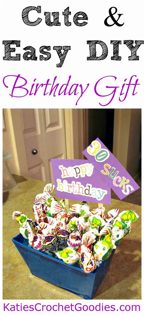 Easy diy birthday gift ideas. Funny Sucker Birthday Gift Idea - Katie's Crochet Goodies