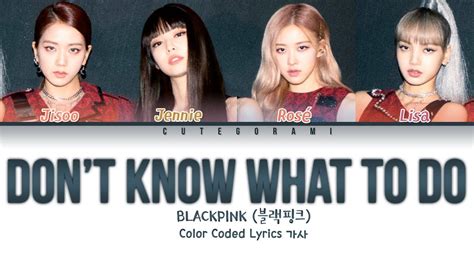 Blackpink Dont Know What To Do Color Coded Lyrics Engromhan가사