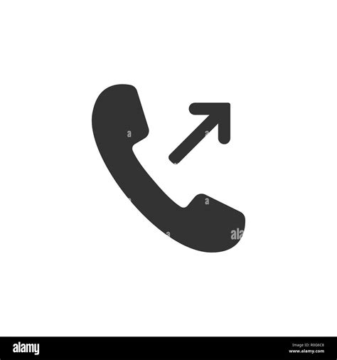 Outgoing Incoming Call Icon Vector Illustration Flat Design Stock