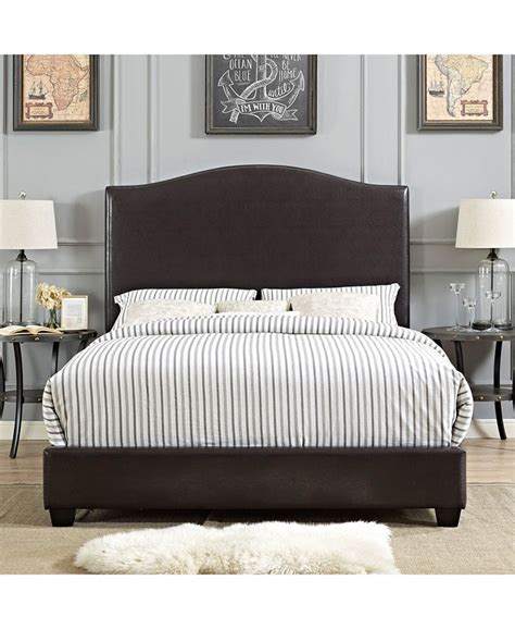 Crosley Closeout Bellingham Camelback Upholstered Queen Bed Set In