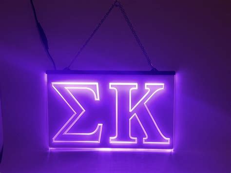 Sigma Kappa Led Sign Greek Letter Sorority Light Greek Sorority