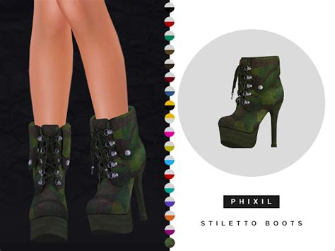 Stiletto Boots By Phixil Sims 4 Panda Cc