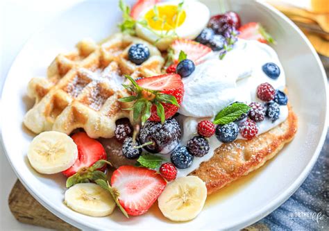 Waffle And Pancake Berry Breakfast