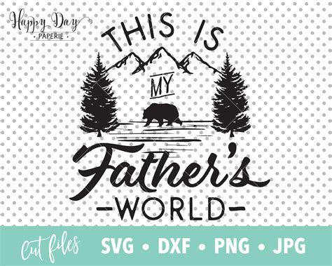 This Is My Fathers World Hymn Svg Dxf Png Instant Etsy
