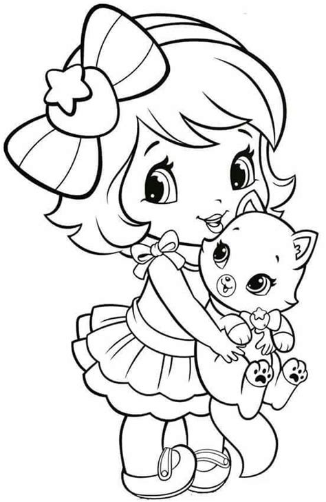 Cute Coloring Pages For Girls Printable Kids Worksheets