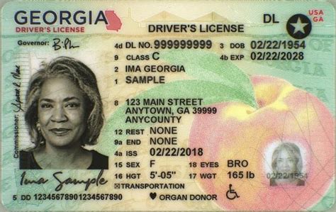 Georgia Id Card Template