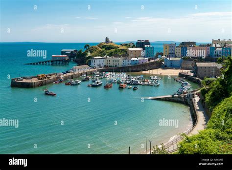 The Pretty Seaside Town Of Tenby Pembrokeshire Wales Uk Looks