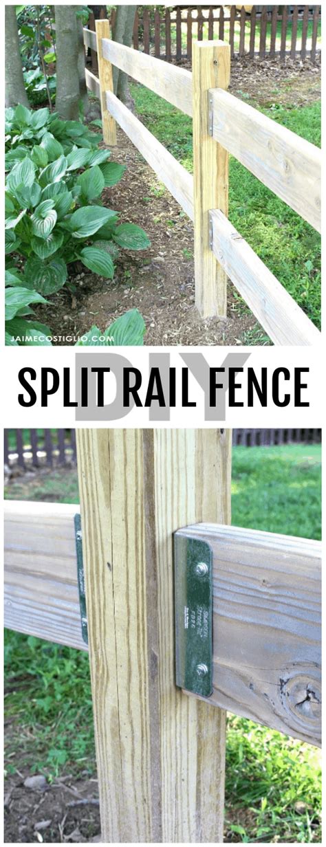 Easy to construct almost anywhere, even on hard or rocky ground, split rail fences can include wire mesh for added security that is transparent enough to keep an open look and feel on your property. DIY Split Rail Fence with Simpson Strong-Tie Connectors ...