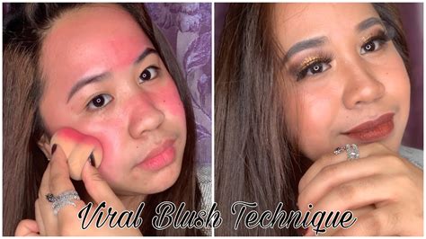 Full Face Makeup Tiktok Viral Blush Technique Youtube