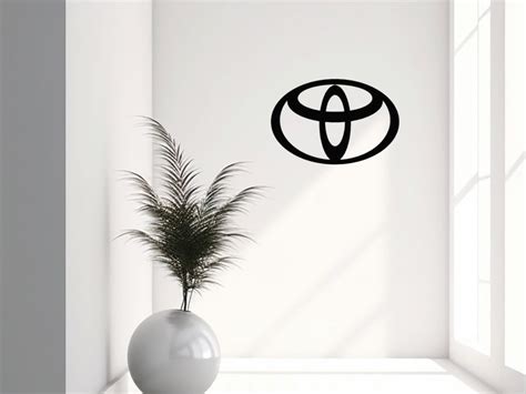 Toyota Logo Silhouette Metal Wall Artcar Metal Wall Art Etsy