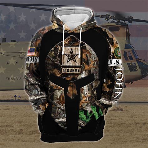 Personalized Us Army Camo Hoodie H2 All Over Printed6888