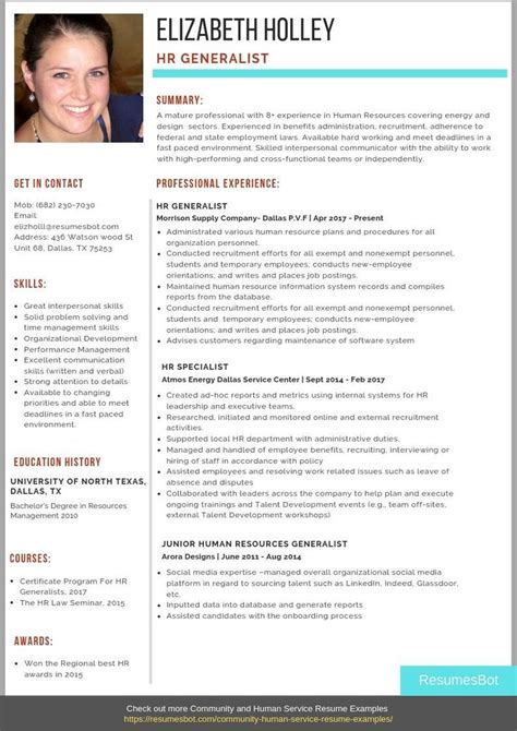 What makes them distinct from other resume templates is that it contains a lot of terms connected with human resources work. HR Generalist Resume | Resume Samples | Professional ...