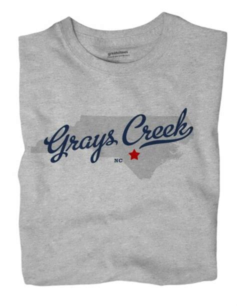 Grays Creek North Carolina Nc T Shirt Map Ebay