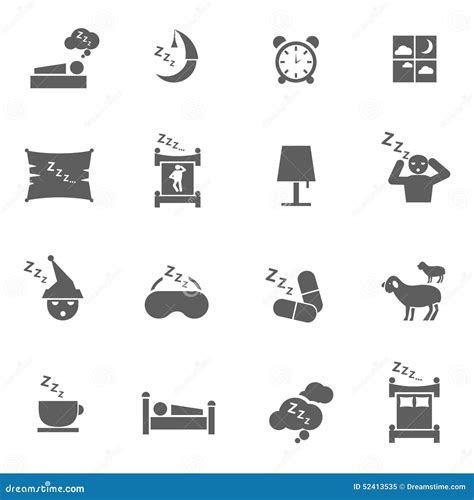 Sleep Icons Stock Vector Image 52413535
