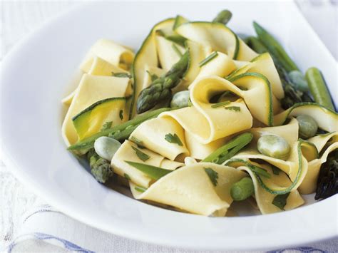 Pasta Ribbons With Green Vegetables Recipe Eat Smarter Usa
